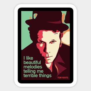 Tom Waits Sticker